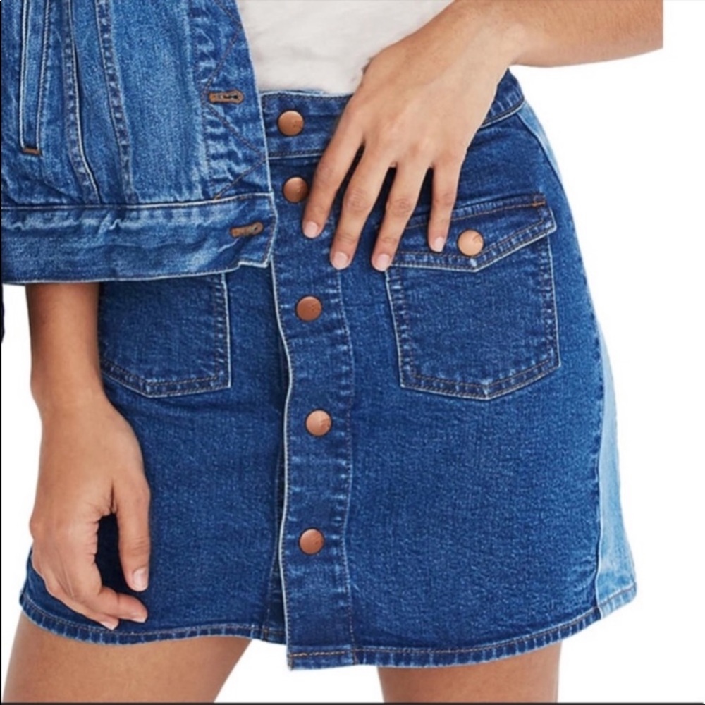 Madewell denim skirt two tone size 29 Y2K
